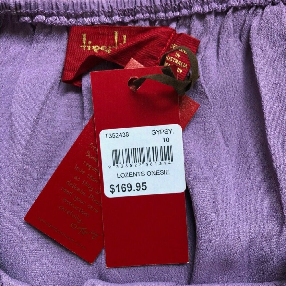 TIGERLILY Lozents Lilac Mauve Broderie Off The Shoulder Playsuit NWT RRP$170 - Picture 11 of 16